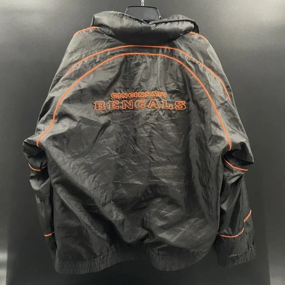 Vintage Cincinnati Bengals NFL Full Zip G-lll Embroidered Puffer‎ Jacket Mens XL